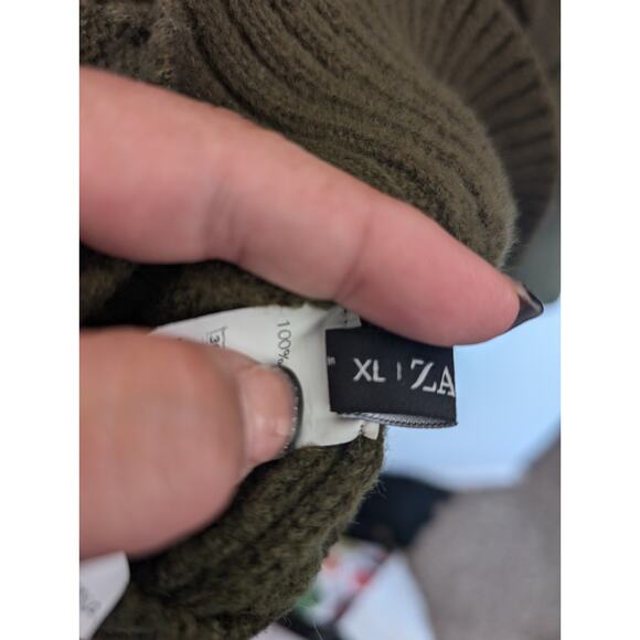 Cable Knit Olive Green Sweater. Fisherman core, Heritage, Cabincore. Zaful (XL) - Picture 8 of 9